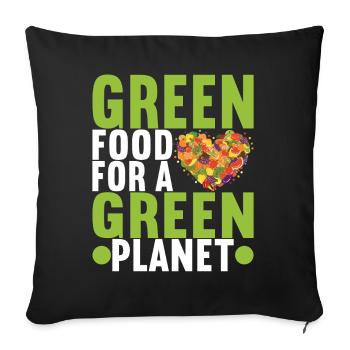 Vegan Vegetarians - Sofa pillowcase 17,3'' x 17,3'' (45 x 45 cm) - black - Front