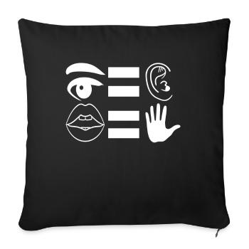 Deaf Deaf-mute Deaf - Sofa pillowcase 17,3'' x 17,3'' (45 x 45 cm) - black - Front