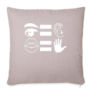 Deaf Deaf-mute Deaf - Sofa pillowcase 17,3'' x 17,3'' (45 x 45 cm) - light taupe - Front