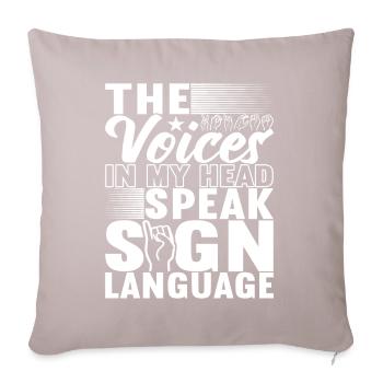 Deaf Deaf-mute Deaf - Sofa pillowcase 17,3'' x 17,3'' (45 x 45 cm) - light taupe - Front