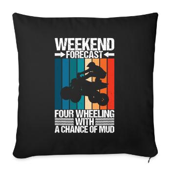Quad Bike Quad Riders - Housse de coussin décorative 45 x 45 cm - noir - Devant