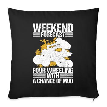 Quad Bike Quad Riders - Housse de coussin décorative 45 x 45 cm - noir - Devant