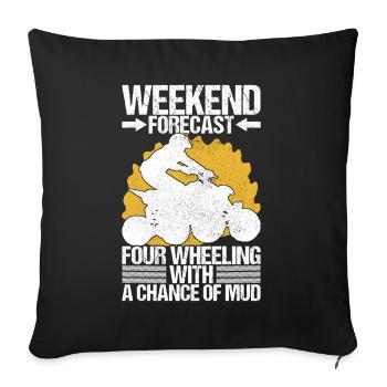 Quad Bike Quad Riders - Housse de coussin décorative 45 x 45 cm - noir - Devant