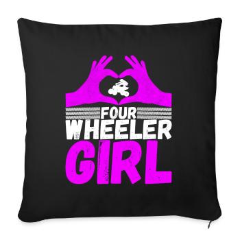 Quad Bike Quad Riders - Housse de coussin décorative 45 x 45 cm - noir - Devant