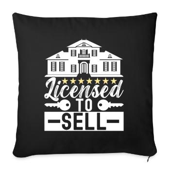 Real estate broker Markler Real Estate - Sofa pillowcase 17,3'' x 17,3'' (45 x 45 cm) - black - Front