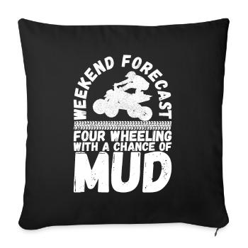 Quad Bike Quad Riders - Housse de coussin décorative 45 x 45 cm - noir - Devant