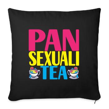 Pansexual LQBTQ - Sofa pillowcase 17,3'' x 17,3'' (45 x 45 cm) - black - Front