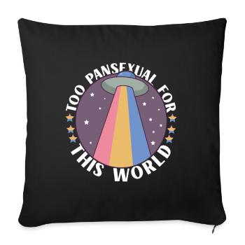 Pansexual LQBTQ - Sofa pillowcase 17,3'' x 17,3'' (45 x 45 cm) - black - Front