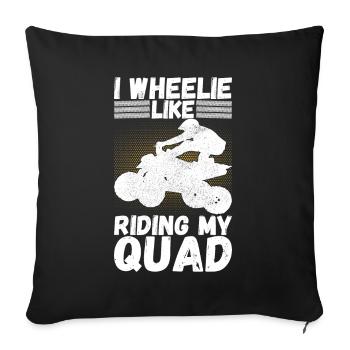 Quad Bike Quad Riders - Housse de coussin décorative 45 x 45 cm - noir - Devant