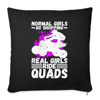Quad Bike Quad Riders - Housse de coussin décorative 45 x 45 cm - noir - Devant