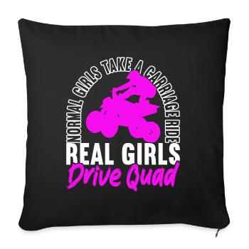 Quad Bike Quad Riders - Housse de coussin décorative 45 x 45 cm - noir - Devant