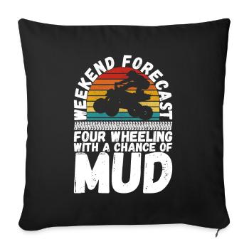 Quad Bike Quad Riders - Housse de coussin décorative 45 x 45 cm - noir - Devant