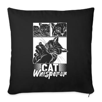 Cat Cat Lovers - Sofa pillowcase 17,3'' x 17,3'' (45 x 45 cm) - black - Front