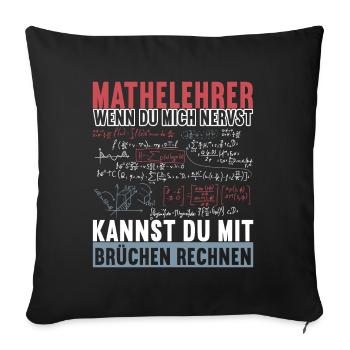 Mathe Mathelehrer - Sofakissenbezug 45 x 45 cm - Schwarz - Vorne