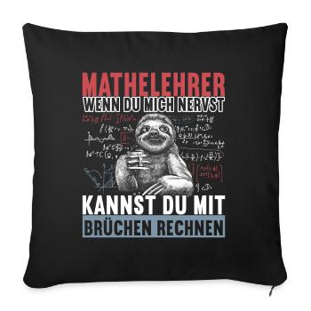 Mathe Mathelehrer - Sofakissenbezug 45 x 45 cm - Schwarz - Vorne