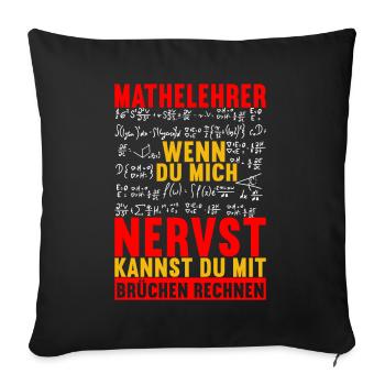 Mathe Mathelehrer - Sofakissenbezug 45 x 45 cm - Schwarz - Vorne