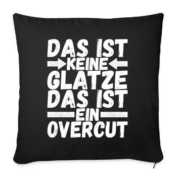 Glatze Glatzkopf - Sofakissenbezug 45 x 45 cm - Schwarz - Vorne