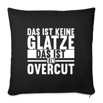 Glatze Glatzkopf - Sofakissenbezug 45 x 45 cm - Schwarz - Vorne