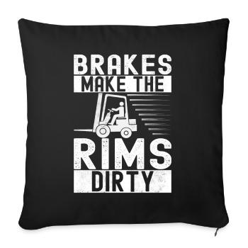 Chariot élévateur Conducteur de chariot élévateur - Housse de coussin décorative 45 x 45 cm - noir - Devant