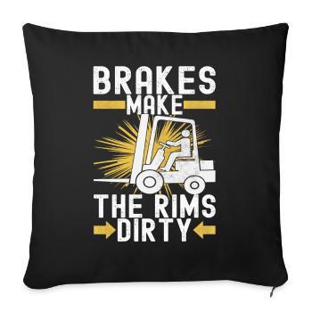 Chariot élévateur Conducteur de chariot élévateur - Housse de coussin décorative 45 x 45 cm - noir - Devant