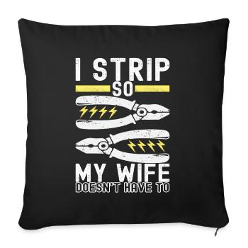 Electrician Electronics Technician - Sofa pillowcase 17,3'' x 17,3'' (45 x 45 cm) - black - Front