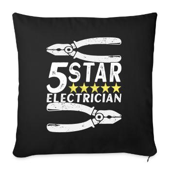 Electrician Electronics Technician - Sofa pillowcase 17,3'' x 17,3'' (45 x 45 cm) - black - Front