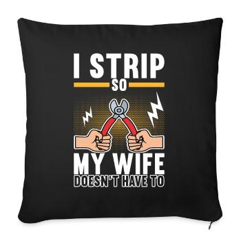 Electrician Electronics Technician - Sofa pillowcase 17,3'' x 17,3'' (45 x 45 cm) - black - Front