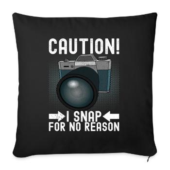 Photographer Photography - Sofa pillowcase 17,3'' x 17,3'' (45 x 45 cm) - black - Front