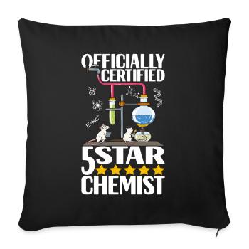Chimiste chimiste - Housse de coussin décorative 45 x 45 cm - noir - Devant