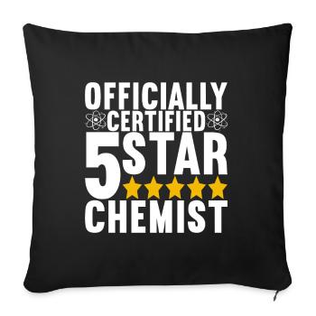Chimiste chimiste - Housse de coussin décorative 45 x 45 cm - noir - Devant