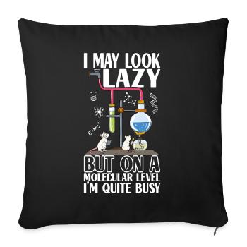 Chimiste chimiste - Housse de coussin décorative 45 x 45 cm - noir - Devant