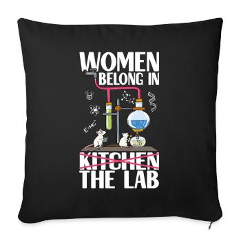 Chimiste chimiste - Housse de coussin décorative 45 x 45 cm - noir - Devant