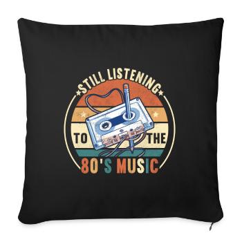90s 90s 90s Party - Sofa pillowcase 17,3'' x 17,3'' (45 x 45 cm) - black - Front