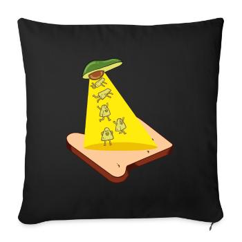 Avocado Toast - Sofa pillowcase 17,3'' x 17,3'' (45 x 45 cm) - black - Front
