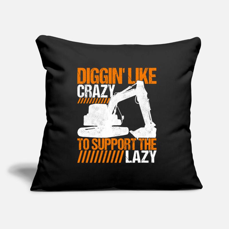 Baustelle Bagger Baggerfahrer Sofakissenbezug 45 x 45 cm