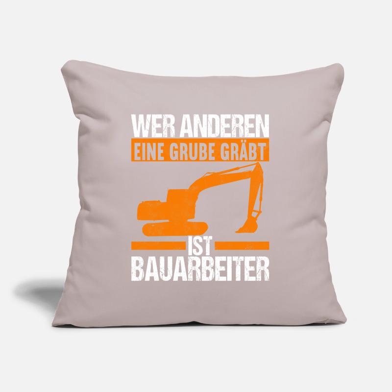 Baustelle Bagger Baggerfahrer Sofakissenbezug 45 x 45 cm