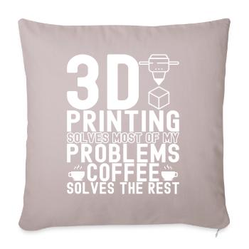 3D printing - Sofa pillowcase 17,3'' x 17,3'' (45 x 45 cm) - light taupe - Front