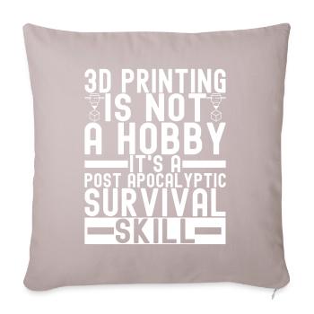 3D printing - Sofa pillowcase 17,3'' x 17,3'' (45 x 45 cm) - light taupe - Front