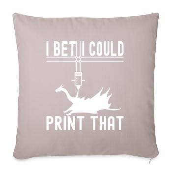 3D printing - Sofa pillowcase 17,3'' x 17,3'' (45 x 45 cm) - light taupe - Front