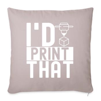 3D printing - Sofa pillowcase 17,3'' x 17,3'' (45 x 45 cm) - light taupe - Front