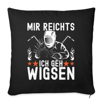 Soudage par soudeur - Housse de coussin décorative 45 x 45 cm - noir - Devant
