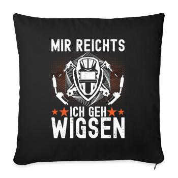 Soudage par soudeur - Housse de coussin décorative 45 x 45 cm - noir - Devant
