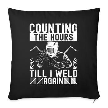 Soudage par soudeur - Housse de coussin décorative 45 x 45 cm - noir - Devant
