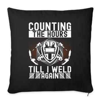 Soudage par soudeur - Housse de coussin décorative 45 x 45 cm - noir - Devant