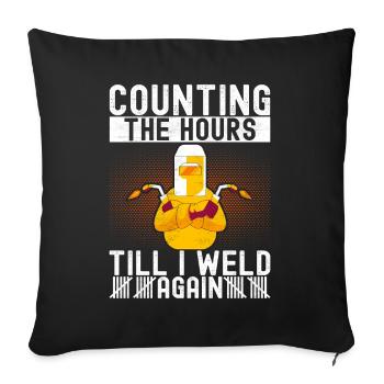 Soudage par soudeur - Housse de coussin décorative 45 x 45 cm - noir - Devant