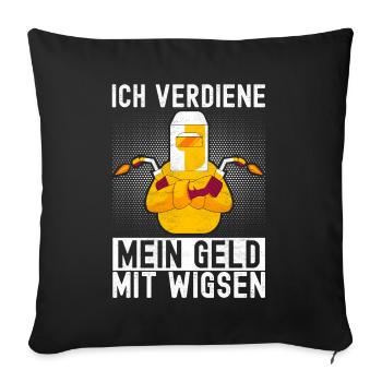 Soudage par soudeur - Housse de coussin décorative 45 x 45 cm - noir - Devant