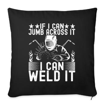 Soudage par soudeur - Housse de coussin décorative 45 x 45 cm - noir - Devant