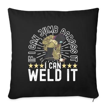 Soudage par soudeur - Housse de coussin décorative 45 x 45 cm - noir - Devant