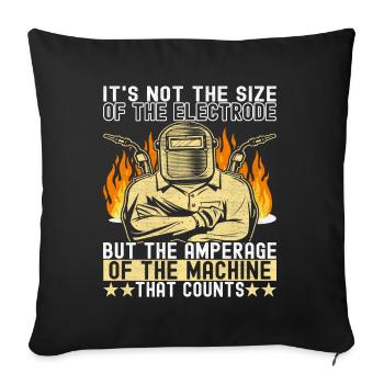 Soudage par soudeur - Housse de coussin décorative 45 x 45 cm - noir - Devant