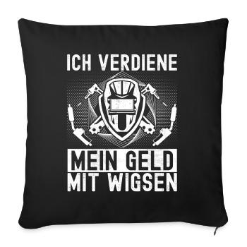Soudage par soudeur - Housse de coussin décorative 45 x 45 cm - noir - Devant